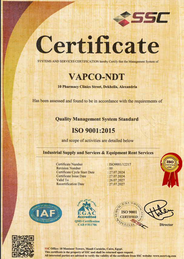 ISO 9001 Certificate